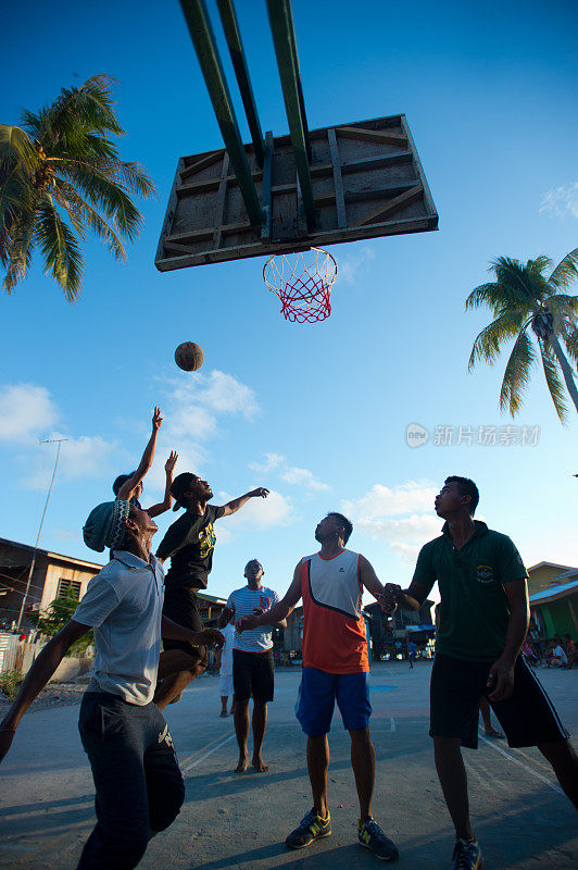 马来西亚Sabah Polo岛，姓海基德拉村篮球球队